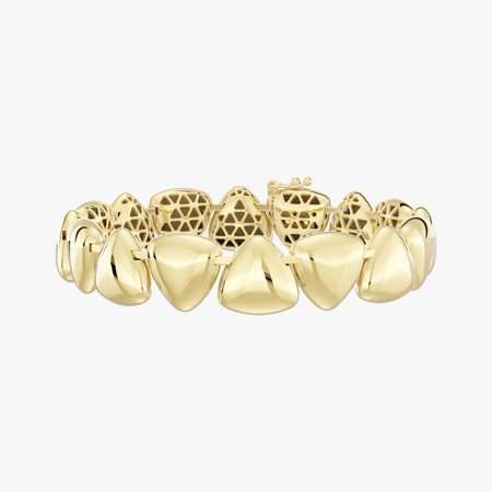 Yellow Legato Drops Gold Bracelet